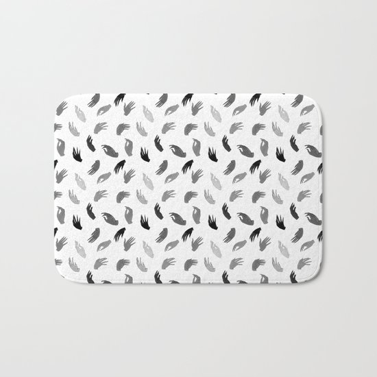Hands B&W Bath Mat