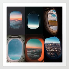 Aircraft windows Art Print