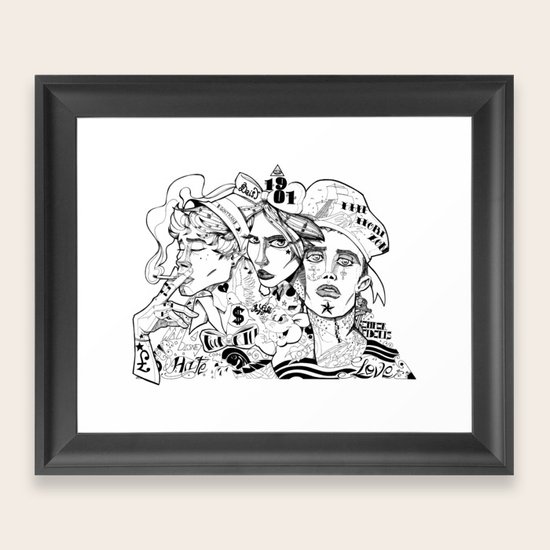 Du rirififi chez les loulous Framed Art Print