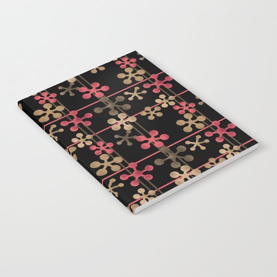 Abstract pattern in black red and brown tones . Notebook
