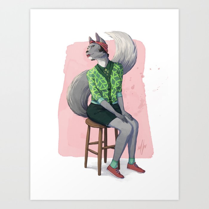 Catgirl Art Print