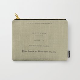 Cover with text sheets and prints about the Dutch East Indies  seventh episode, Paulus Lauters, after Charles William Meredith van de Velde, 1843 - 1845 Carry-All Pouch