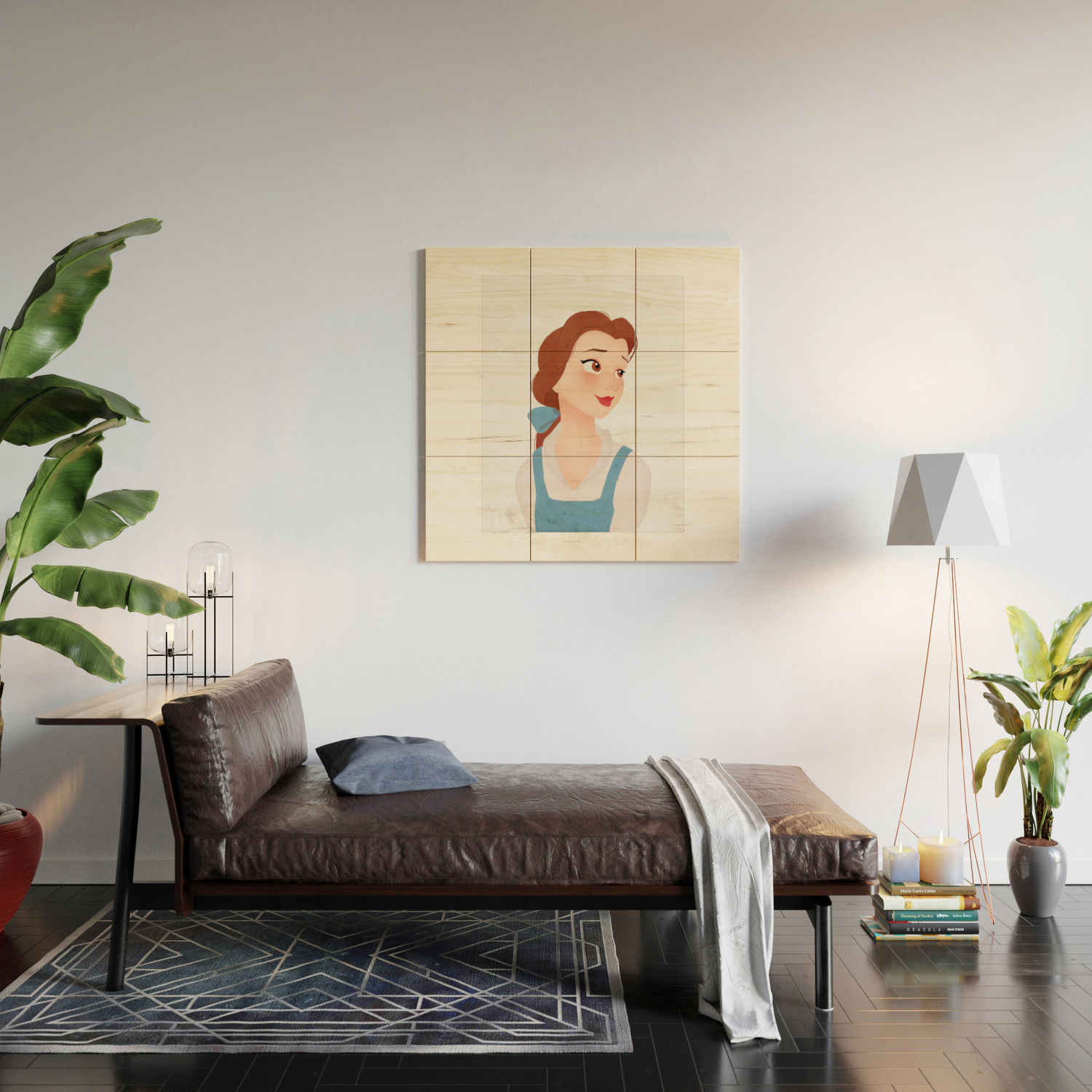 Belle Beauty And The Beast Wood Wall Art By Carolam