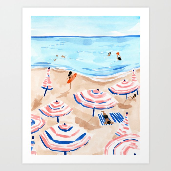 Beach Day II Art Print