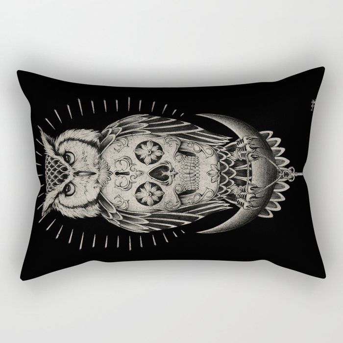 BLK OWL Rectangular Pillow