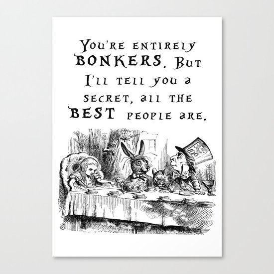 You're entirely bonkers Canvas Print