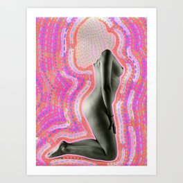 Plz Send Nudes Art Print | Manipulatedart, Plzsendnudes, Pinkdrawing, Pink, Pinkart, Pattern, Memequote, Acrylic, Alteredart, Humorous 