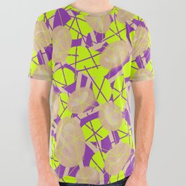 Geometric pattern of stylized ovals and lines All Over Graphic Tee