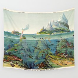 1893 Illustration Nature in Descending Regions  Wall Tapestry