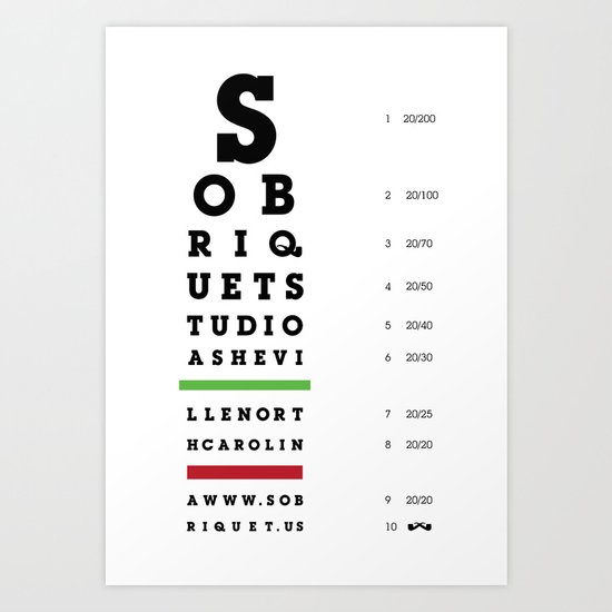 20/20. Art Print