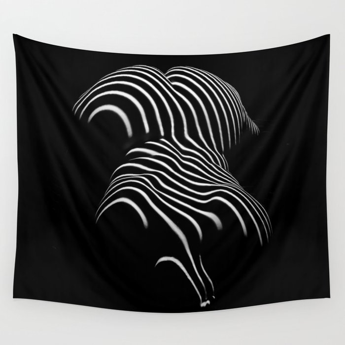 0721 Ar Nude Female Naked Bbw Geometric Black White Naked Body Abstracted Sensual Sexy Erotic Art Wall Tapestry By Chris Maher Society6