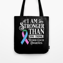Thyroid Cancer Ribbon Awareness Survivor Tote Bag