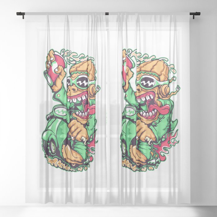 GREEN - Scooter Sheer Curtain
