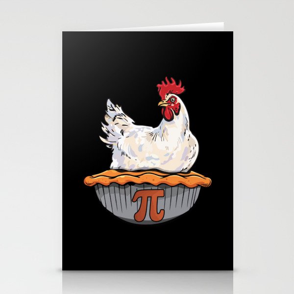 Funny Chicken Pie Math Geek Math Nerd Pi Day Stationery Cards