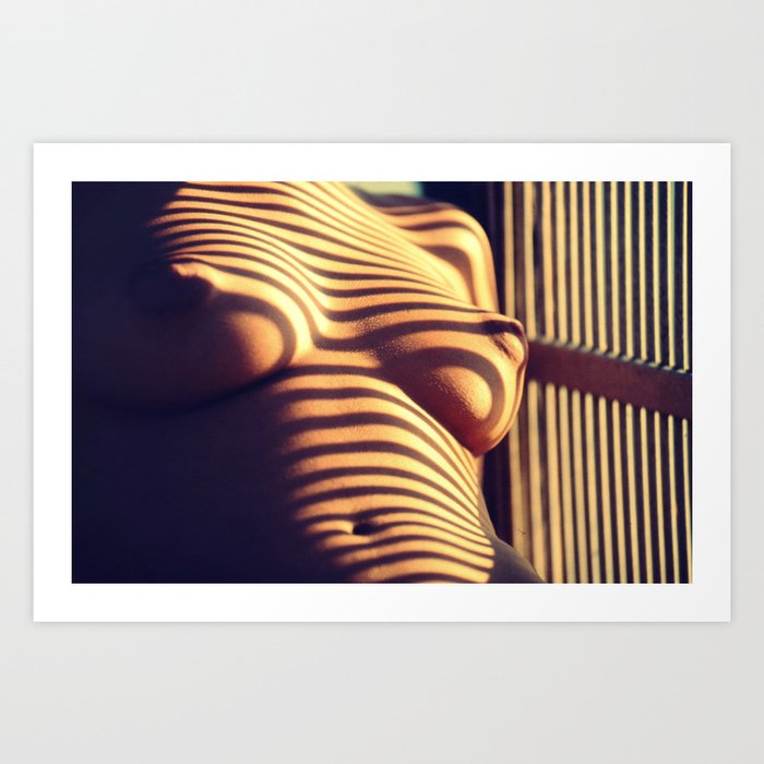 Striped (Nude Photography) Art Print