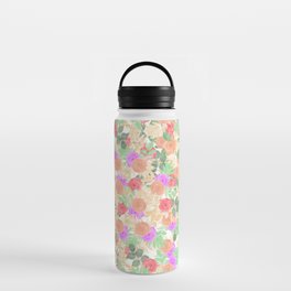 Wildflower and Rose watercolor floral pattern Water Bottle