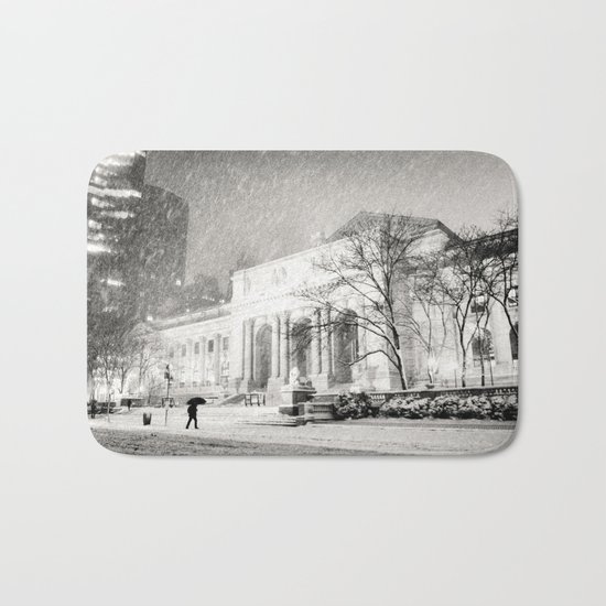New York City Snow - 5th Avenue Bath Mat