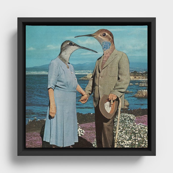 Love Birds Framed Canvas
