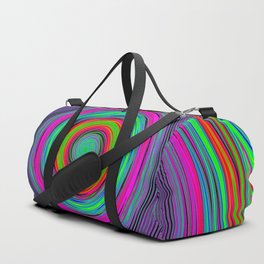 Purple Rainbow Concentric Circles Duffle Bag