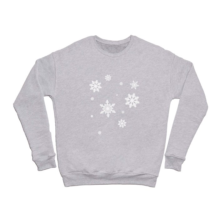 Snowflakes | Black & White Crewneck Sweatshirt