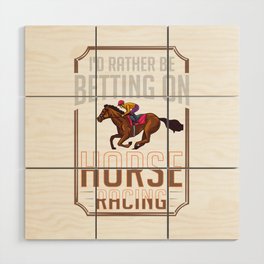 Horse Racing Race Track Number Derby Wood Wall Art