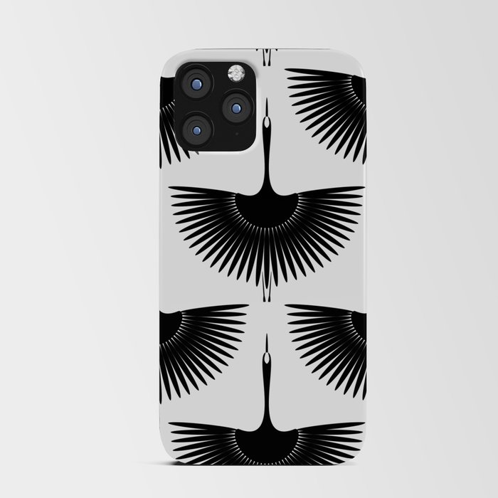 Flying crane seamless pattern iPhone Card Case