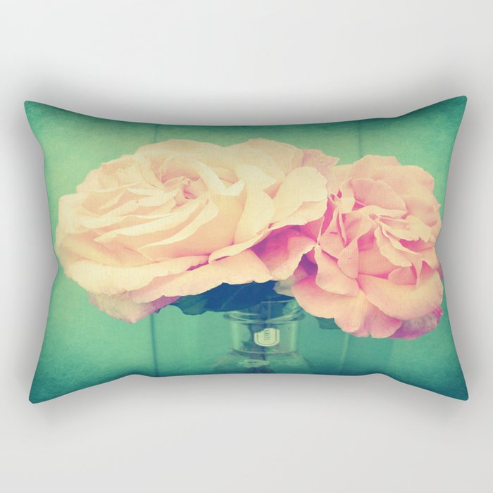 Romantic Vintage Roses Rectangular Pillow