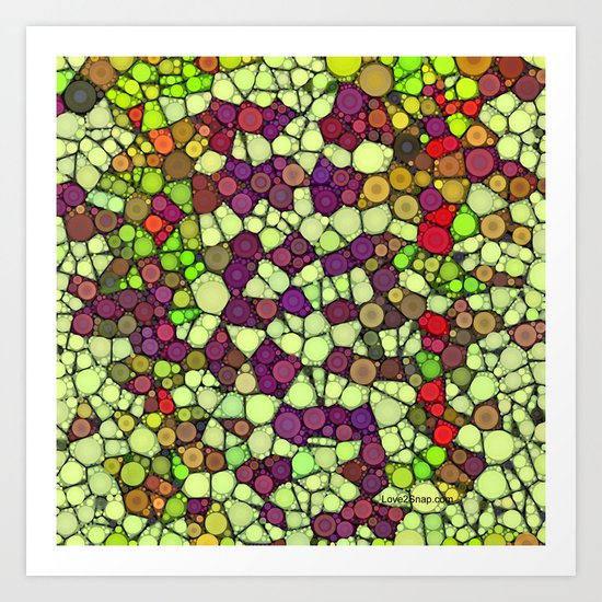 Stained Glass Jewels Art Print
