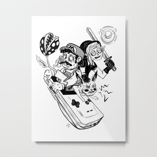 Handheld Heroes Metal Print