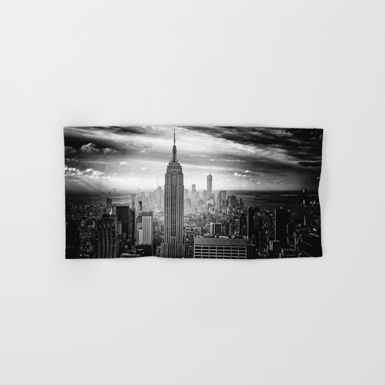 New york city black white 2 Hand & Bath Towel