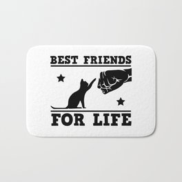 Cat Dad Best Friends For Life Bath Mat