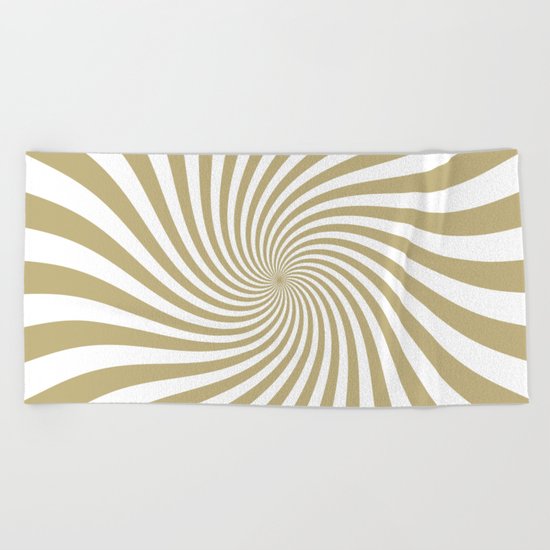 Swirl (Sand/White) Beach Towel
