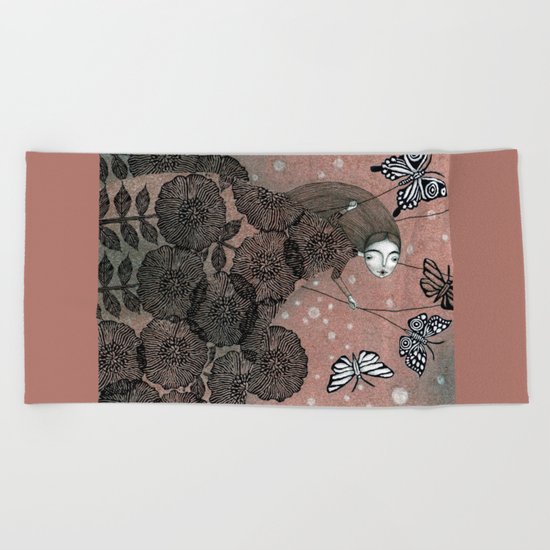 Night Garden (1) Beach Towel