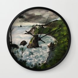 Oregon Coast Acrylic Painting Wall Clock