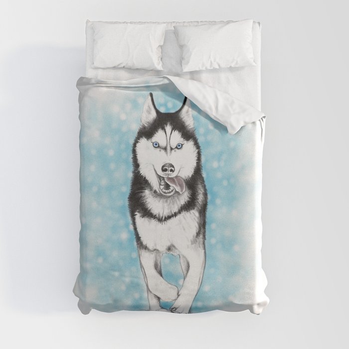 Husky duvet top cover