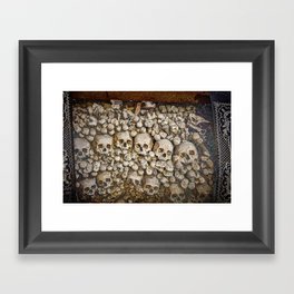 Sedlec Ossuary Skulls Photo Art, Skull Bone Church Framed Art Print
