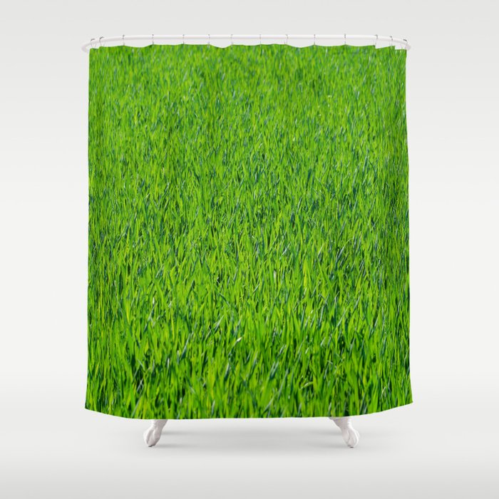 Green Grass Pattern Shower Curtain