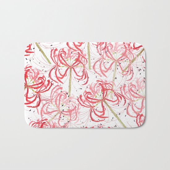 Red spider lily Bath Mat