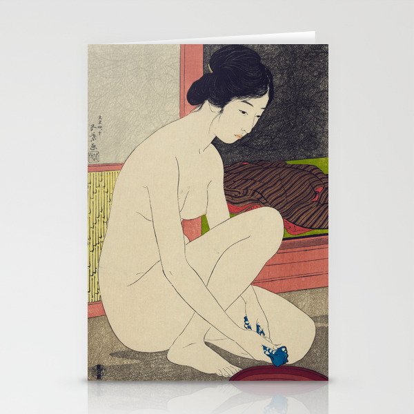 Woman after a bath by Goyo Hashinguchi, 1915 Stationery Cards