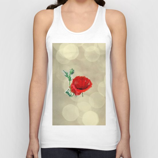 Red poppy Unisex Tank Top