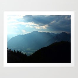 View from Sulphur Mountain Art Print | Photo, Landscape, Nature 