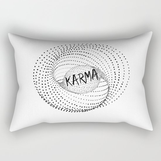 The Spiral of Karma Rectangular Pillow