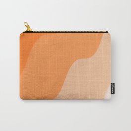 Sorbet Geometric Abstract in Orange and Peach Tones Carry-All Pouch | Digital, Graphicdesign, Pattern, Pastel, Onedayoneimage, Gradient, Pop Art, Design, Orange, Squiggles 