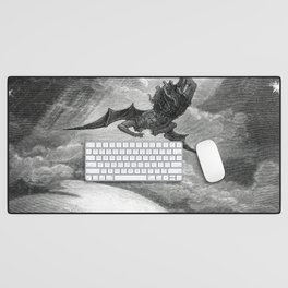 Gustave Doré Paradise Lost Fall to Earth Desk Mat