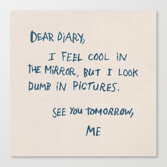 Dear Diary Canvas Print