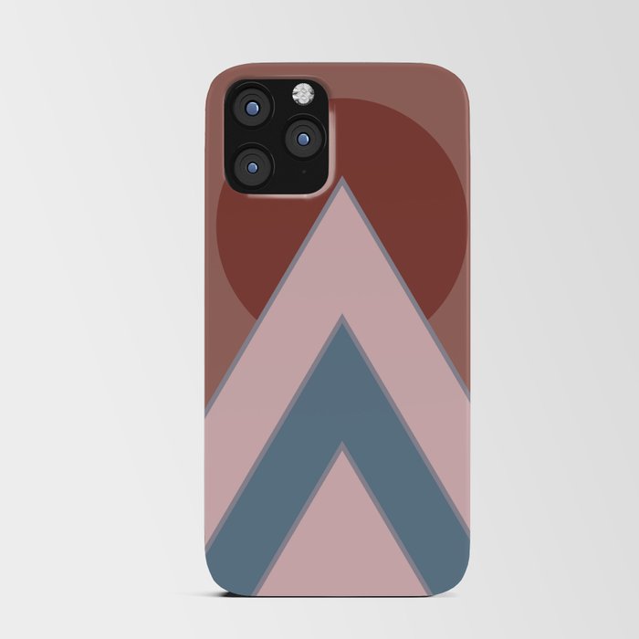 Pink and Blue Mountains iPhone Card Case