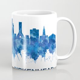 Birkenhead England Skyline Blue Coffee Mug