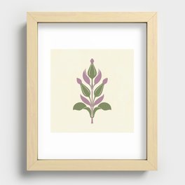 Agreeable Contrast of Plum-Violet and Sage-Green, Plate 14 remake from the Colour Harmony And Contrast, 1912 by James Ward (vintage-wash) Recessed Framed Print