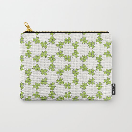 four-leaf clover leaves pattern Carry-All Pouch