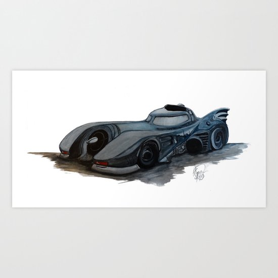 The Batmobile Art Print